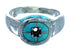 Sterling Silver Turquoise Inlay Southwest Ring Size 6 RX114145
